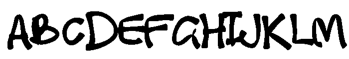 Bumpyhand Medium Font UPPERCASE