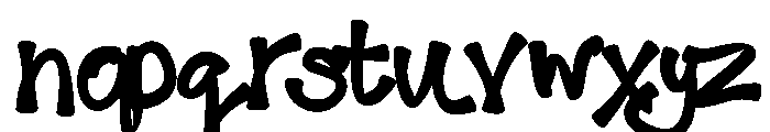 Bumpyhand Medium Font LOWERCASE
