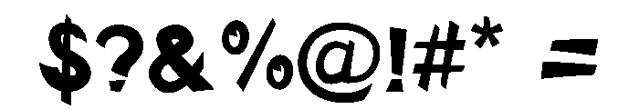 Bunkel Font OTHER CHARS