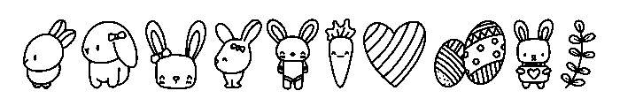 Bunny Easter Doodles Font OTHER CHARS