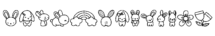 Bunny Easter Doodles Font LOWERCASE