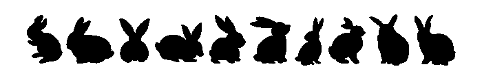 Bunny Silhouette Font OTHER CHARS