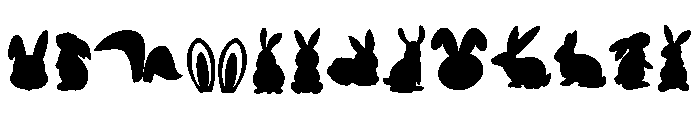 Bunny Silhouette Font UPPERCASE