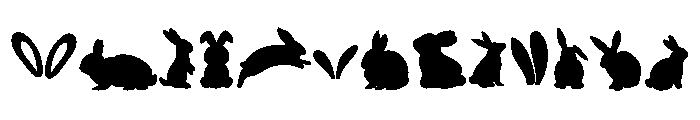 Bunny Silhouette Font UPPERCASE