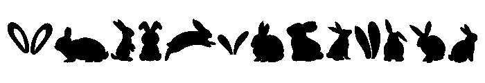 Bunny Silhouette Font LOWERCASE