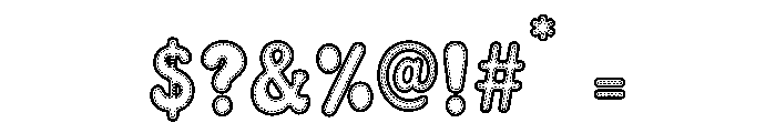 Bunny Stitch Outline Font OTHER CHARS
