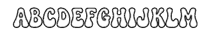 Bunny Stitch Outline Font UPPERCASE