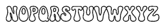 Bunny Stitch Outline Font UPPERCASE