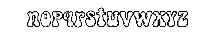 Bunny Stitch Outline Font LOWERCASE