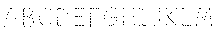 BunnyTracingDashed1 Font UPPERCASE