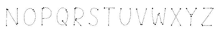 BunnyTracingDashed1 Font UPPERCASE