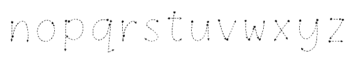 BunnyTracingDashed1 Font LOWERCASE