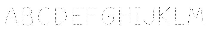 BunnyTracingDashed2 Font UPPERCASE