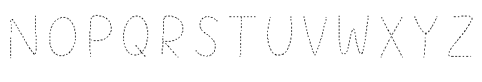 BunnyTracingDashed2 Font UPPERCASE