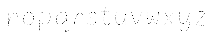 BunnyTracingDashed2 Font LOWERCASE