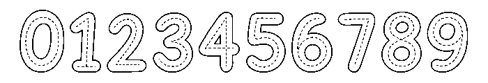 BunnyTracingDashed3 Font OTHER CHARS