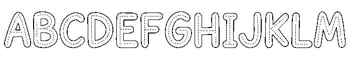 BunnyTracingDashed3 Font UPPERCASE