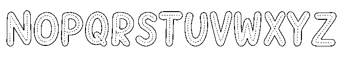BunnyTracingDashed3 Font UPPERCASE