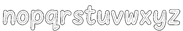BunnyTracingDashed3 Font LOWERCASE