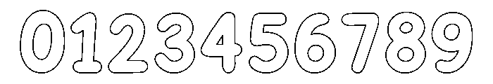 BunnyTracingOutline Font OTHER CHARS