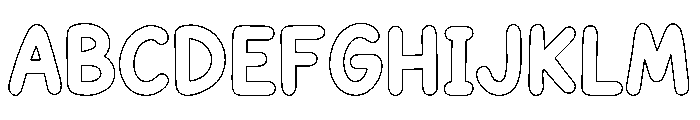 BunnyTracingOutline Font UPPERCASE