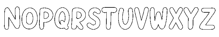 BunnyTracingOutline Font UPPERCASE