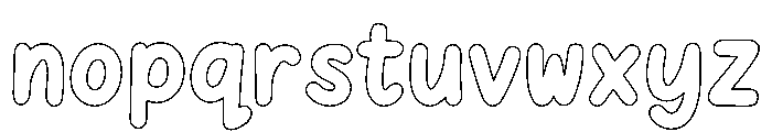 BunnyTracingOutline Font LOWERCASE
