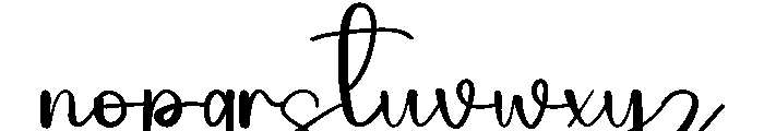 Bunnythink Font LOWERCASE