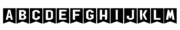 Bunting Flag Regular Font UPPERCASE