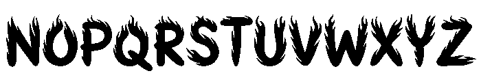 Burning Flame Font UPPERCASE