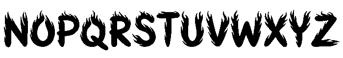 Burning Flame Font LOWERCASE