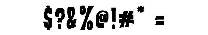 Burnout Paradise Regular Font OTHER CHARS