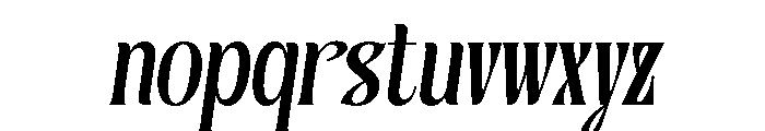 Burstlock Italic Font LOWERCASE