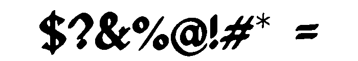 Bushcraft_Stencil Font OTHER CHARS