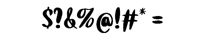 Busted Regular Font OTHER CHARS