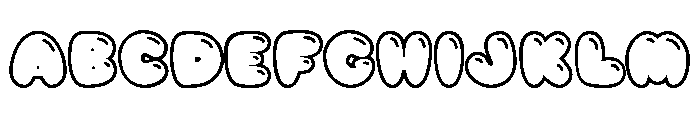 Butter Bun Soda Outline Shine Font UPPERCASE