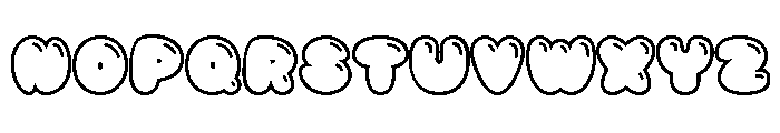 Butter Bun Soda Outline Shine Font UPPERCASE