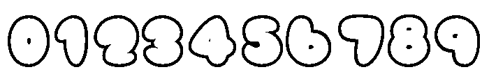 Butter Bun Soda Outline Font OTHER CHARS