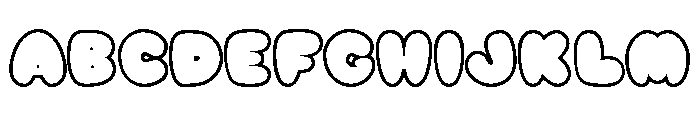 Butter Bun Soda Outline Font UPPERCASE