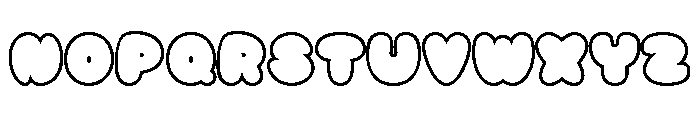 Butter Bun Soda Outline Font LOWERCASE