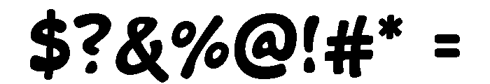 Butter Squishy Font OTHER CHARS
