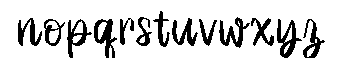 Butter cookie Font LOWERCASE