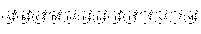 Butterfly Bloom Monogram Font UPPERCASE