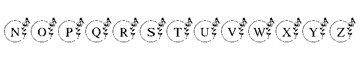 Butterfly Bloom Monogram Font UPPERCASE
