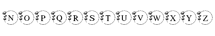 Butterfly Bloom Monogram Font LOWERCASE