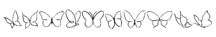 Butterfly Design Font OTHER CHARS