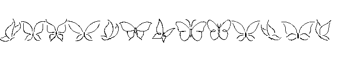 Butterfly Design Font UPPERCASE