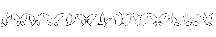 Butterfly Design Font LOWERCASE