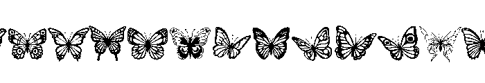 Butterfly Doodles Font UPPERCASE