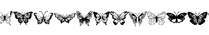 Butterfly Doodles Font UPPERCASE